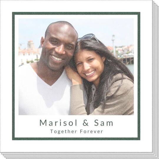Bold Frame and Text Photo Napkins